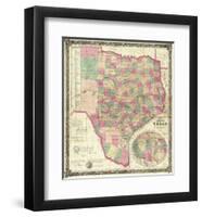 The State of Texas, c.1867-Jacob De Cordova-Framed Art Print