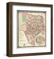 The State of Texas, c.1867-Jacob De Cordova-Framed Art Print