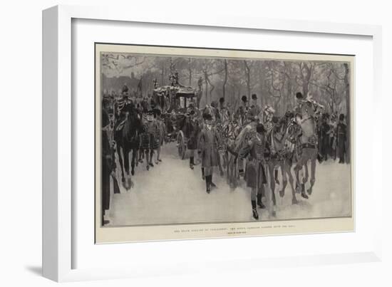 The State Opening of Parliament, the King's Carriage Passing Down the Mall-Frank Craig-Framed Giclee Print