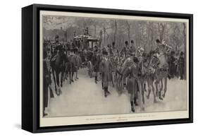 The State Opening of Parliament, the King's Carriage Passing Down the Mall-Frank Craig-Framed Stretched Canvas