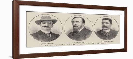 The State Trial in Paris, Three of the Defendants-null-Framed Giclee Print