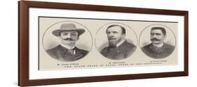 The State Trial in Paris, Three of the Defendants-null-Framed Giclee Print