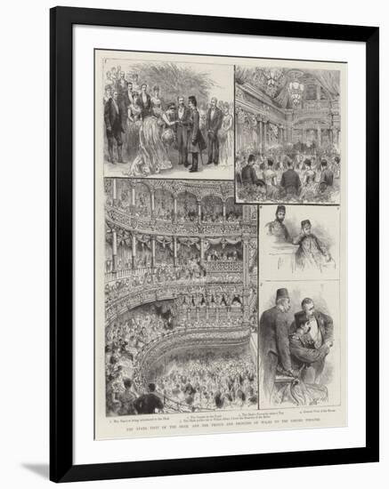 The State Visit of the Shah and the Prince and Princess of Wales to the Empire Theatre-null-Framed Giclee Print