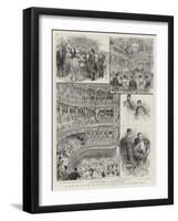 The State Visit of the Shah and the Prince and Princess of Wales to the Empire Theatre-null-Framed Giclee Print