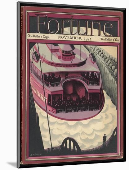 The Staten Island Passenger Ferry, New York-null-Mounted Art Print