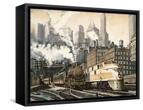 The Station, Chicago-Matthew Daniels-Framed Stretched Canvas