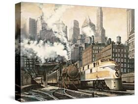 The Station, Chicago-Matthew Daniels-Stretched Canvas