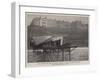 The Station of the Seashore Electric Railway after the Gale-null-Framed Giclee Print