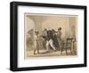 The Station's Padre Arrives for a Service, Having a Quick Smoke on His Way-Captain G.f. Atkinson-Framed Art Print