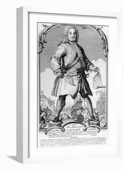 The Statue of a Great Man or the English Colossus, 1740-null-Framed Giclee Print