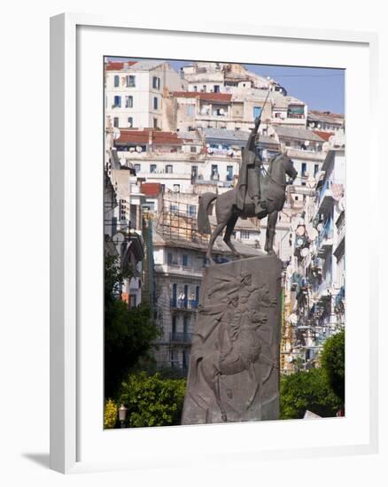 The Statue of Abdel Kader at Place Abdel Kader, Algiers, Algeria, North Africa, Africa-Michael Runkel-Framed Photographic Print