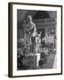 The Statue of Aphrodite and Eros in Louvre Museum During a Flower Show-Dmitri Kessel-Framed Photographic Print