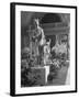 The Statue of Aphrodite and Eros in Louvre Museum During a Flower Show-Dmitri Kessel-Framed Photographic Print