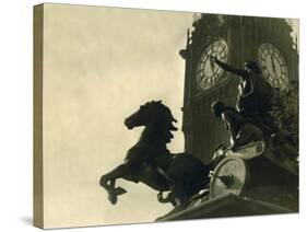 The Statue of Boadicea the Ancient Briton Queen Who Revolted Against the Romans, April 1931-null-Stretched Canvas