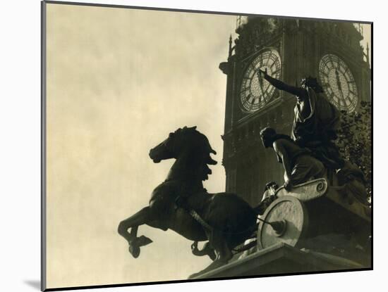 The Statue of Boadicea the Ancient Briton Queen Who Revolted Against the Romans, April 1931-null-Mounted Premium Photographic Print