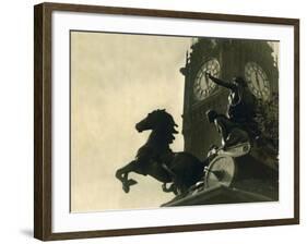 The Statue of Boadicea the Ancient Briton Queen Who Revolted Against the Romans, April 1931-null-Framed Photographic Print