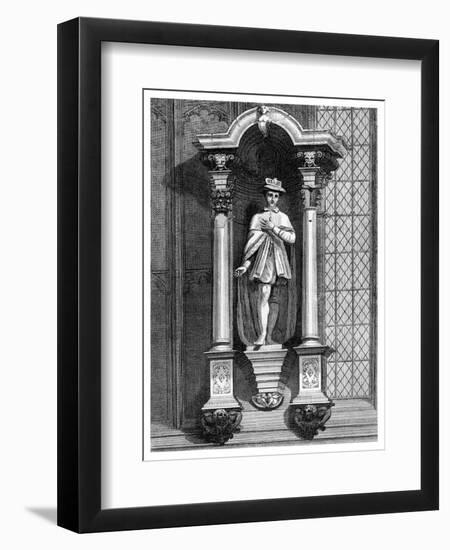 The Statue of Edward VI, from the Front of the Guildhall Chapel, City of London, 1886-William Griggs-Framed Premium Giclee Print