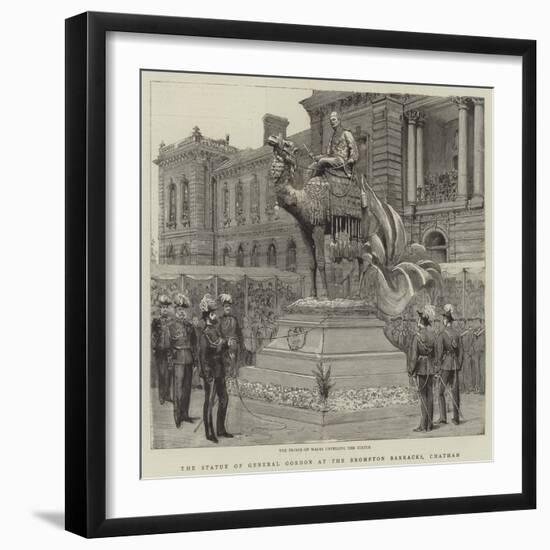 The Statue of General Gordon at the Brompton Barracks, Chatham-null-Framed Giclee Print