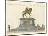 The Statue of Joseph II in Front of the Emperor's Castle in Vienna-null-Mounted Giclee Print