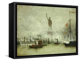 The Statue of Liberty-Francis Hopkinson Smith-Framed Stretched Canvas