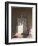 The Statue of Lincoln in the Lincoln Memorial Being Admired by a Young Girl, Washington D.C., USA-Mark Chivers-Framed Photographic Print