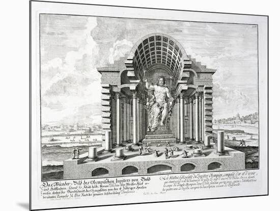 The Statue of Olympian Zeus by Phidias, Plate 5 from "Entwurf Einer Historischen Architektur"-Johann Bernhard Fischer Von Erlach-Mounted Giclee Print