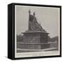 The Statue of Queen Victoria at Calcutta, Unveiled by the Viceroy of India, 19 March-null-Framed Stretched Canvas