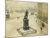 The Statue of Tordenskiold Facing Piperviken, Oslo Harbour, 1906-Paul Fischer-Mounted Premium Giclee Print