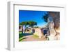 The statue of Victory on the rear of the Temple of Rome and Augustus-Nico Tondini-Framed Photographic Print