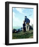 The Stay at Homes (or Outward Bound; Looking Out to Sea)-Norman Rockwell-Framed Giclee Print