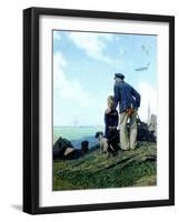 The Stay at Homes (or Outward Bound; Looking Out to Sea)-Norman Rockwell-Framed Giclee Print