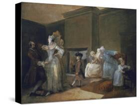 The Staymaker (The Happy Marriage V: The Fitting of the Ball Gown)-William Hogarth-Stretched Canvas