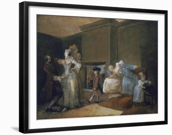 The Staymaker (The Happy Marriage V: The Fitting of the Ball Gown)-William Hogarth-Framed Giclee Print