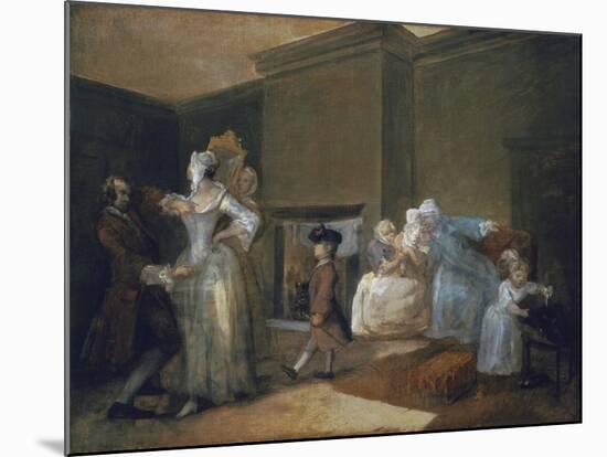 The Staymaker (The Happy Marriage V: The Fitting of the Ball Gown)-William Hogarth-Mounted Giclee Print