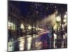 The Steam Clock at Night on Water Street, Gastown, Vancouver, British Columbia, Canada-Christian Kober-Mounted Photographic Print