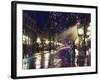 The Steam Clock at Night on Water Street, Gastown, Vancouver, British Columbia, Canada-Christian Kober-Framed Photographic Print