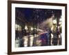 The Steam Clock at Night on Water Street, Gastown, Vancouver, British Columbia, Canada-Christian Kober-Framed Photographic Print