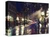 The Steam Clock at Night on Water Street, Gastown, Vancouver, British Columbia, Canada-Christian Kober-Stretched Canvas