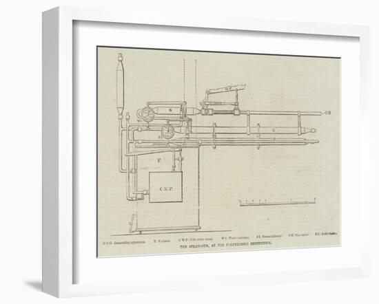 The Steam-Gun, at the Polytechnic Institution-null-Framed Giclee Print