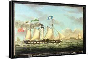 The Steam Packet 'saint Patrick' on the Liverpool to Dublin Run, 1827-Miles Walters-Framed Stretched Canvas