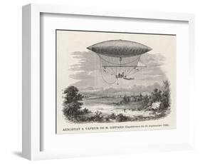 The Steam-Powered Dirigible of Henry Giffard-null-Framed Art Print