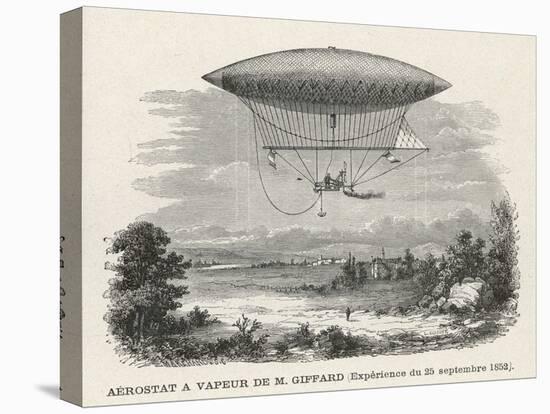 The Steam-Powered Dirigible of Henry Giffard-null-Stretched Canvas