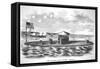 The Steam-Powered Ironclad USS Monitor, Designed by John Ericsson-null-Framed Stretched Canvas