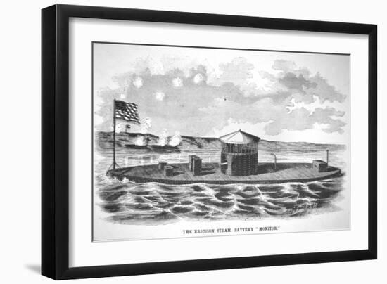 The Steam-Powered Ironclad USS Monitor, Designed by John Ericsson-null-Framed Giclee Print