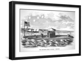 The Steam-Powered Ironclad USS Monitor, Designed by John Ericsson-null-Framed Giclee Print