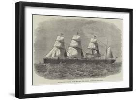 The Steam-Ship Atlantic, of the White Star Line, Wrecked Near Halifax, Nova Scotia-J. Wells-Framed Premium Giclee Print