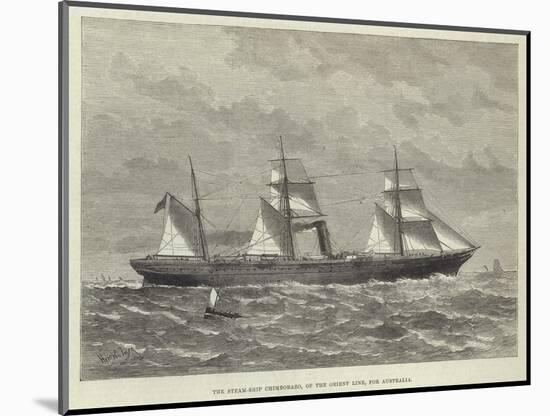 The Steam-Ship Chimborazo, of the Orient Line, for Australia-null-Mounted Giclee Print