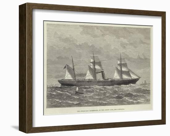 The Steam-Ship Chimborazo, of the Orient Line, for Australia-null-Framed Giclee Print