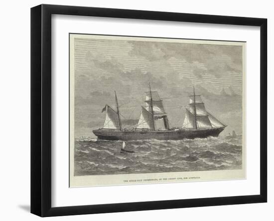 The Steam-Ship Chimborazo, of the Orient Line, for Australia-null-Framed Giclee Print