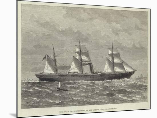 The Steam-Ship Chimborazo, of the Orient Line, for Australia-null-Mounted Giclee Print